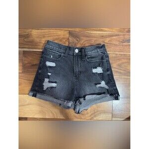 SO Black Distressed Women's Denim Shorts